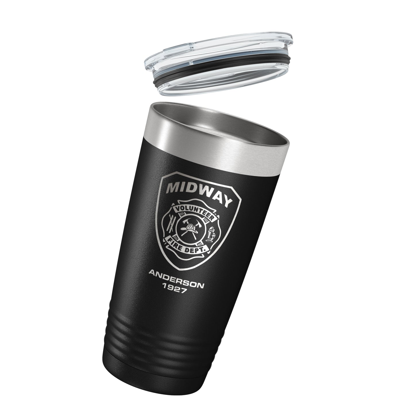 Midway Fire Department Black Vacuum Insulated Tumbler