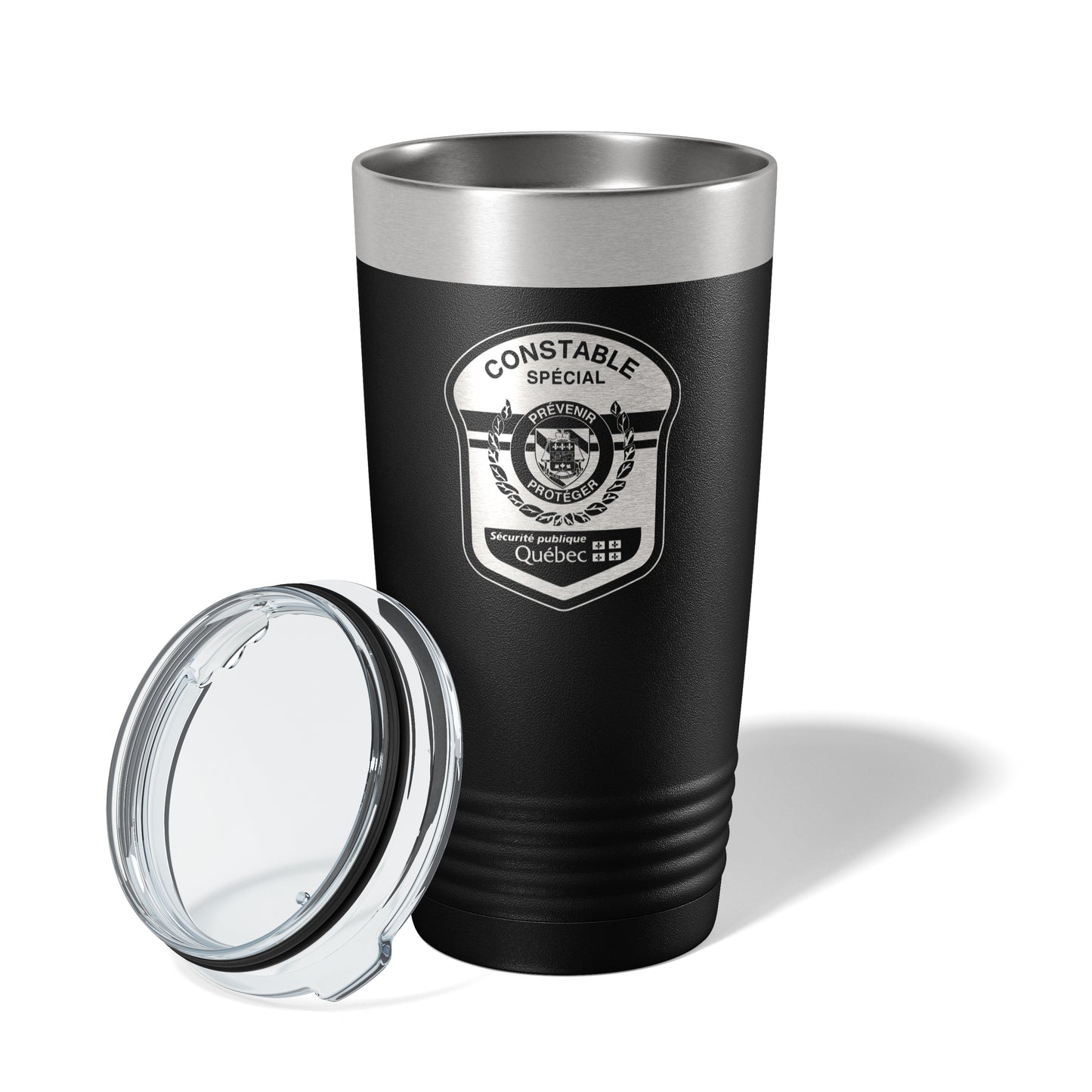 Quebec Sécurité Publique Outremont Special Constable Black Vacuum Insulated Tumbler