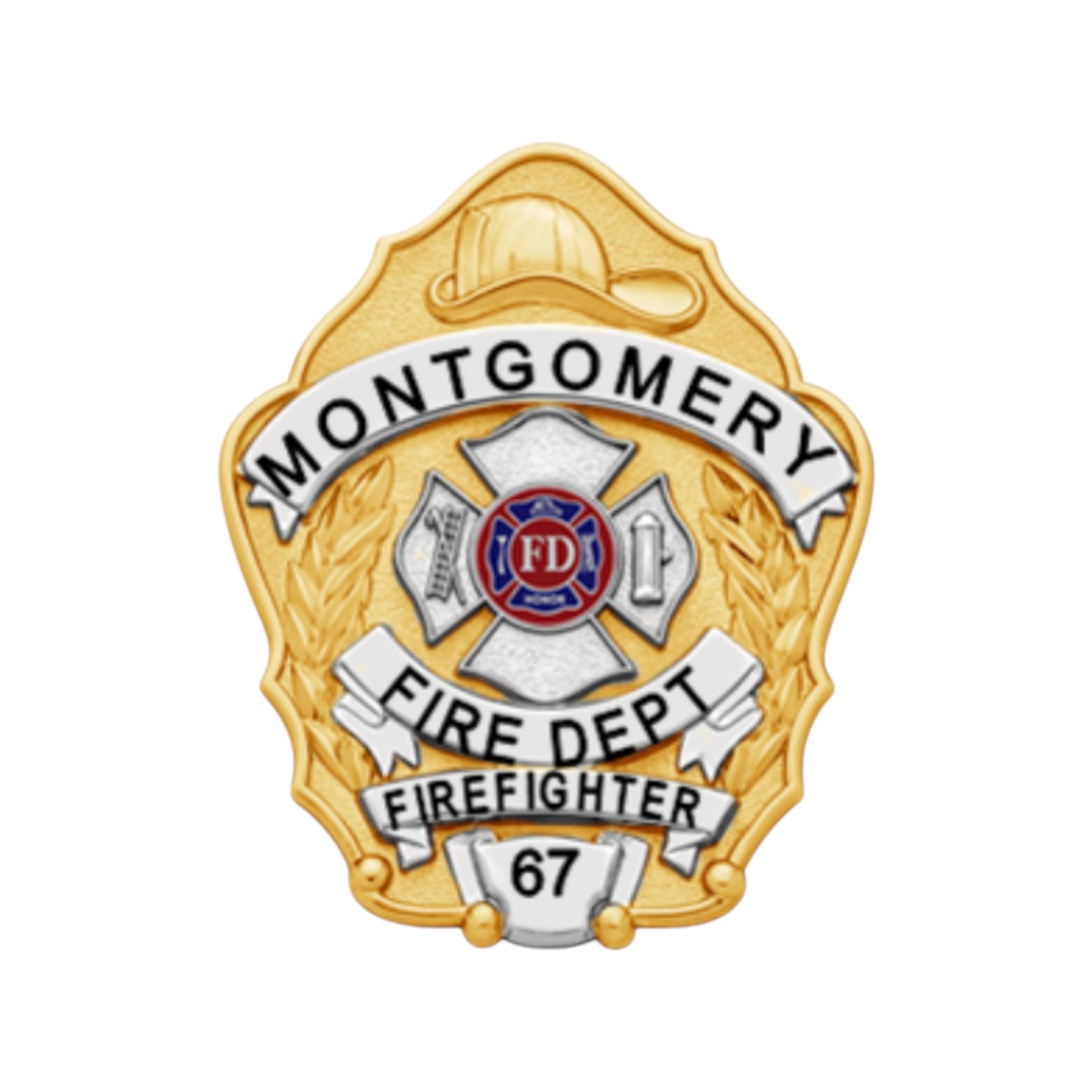 S632 Smith and Warren Firefighter Helmet Shield Badge