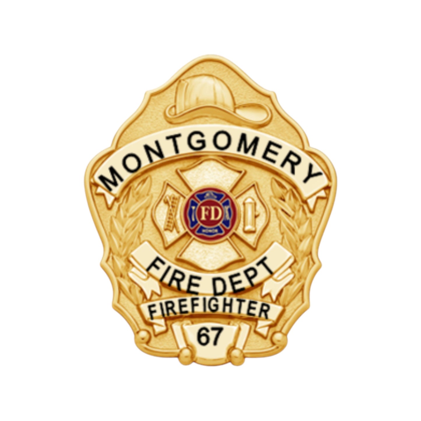 S632 Smith and Warren Firefighter Helmet Shield Badge