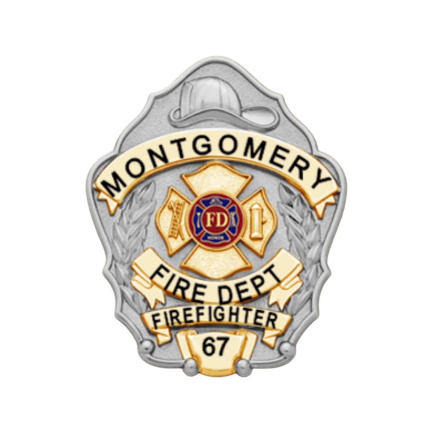 S632 Smith and Warren Firefighter Helmet Shield Badge