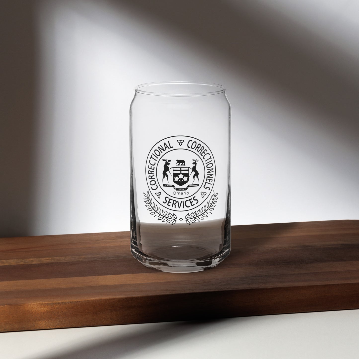 Ontario Corrections Can-shaped Glass