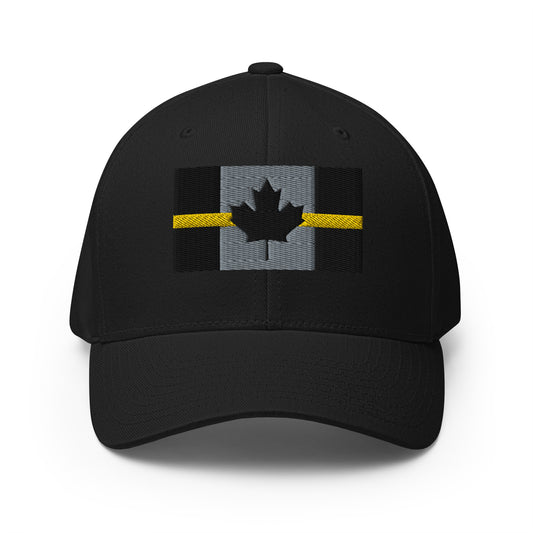 Thin Gold Line Canadian Flag Flexfit Hat