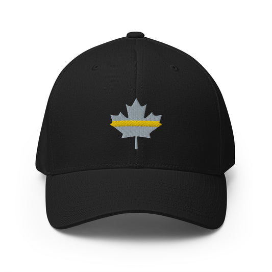 Thin Gold Line Subdued Maple Leaf Flexfit Hat