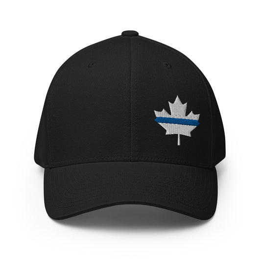 Thin Blue Line Maple Leaf Flexfit Hat