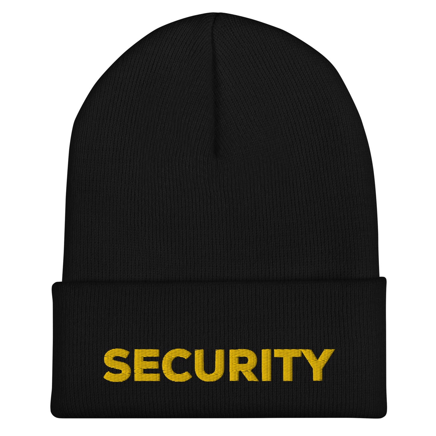 Security Cuffed Duty Toque with Yellow Text