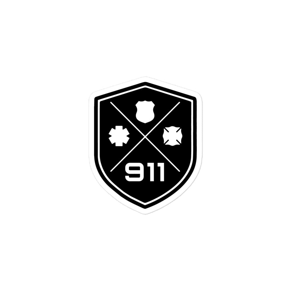 911 Duty Gear Shield Sticker