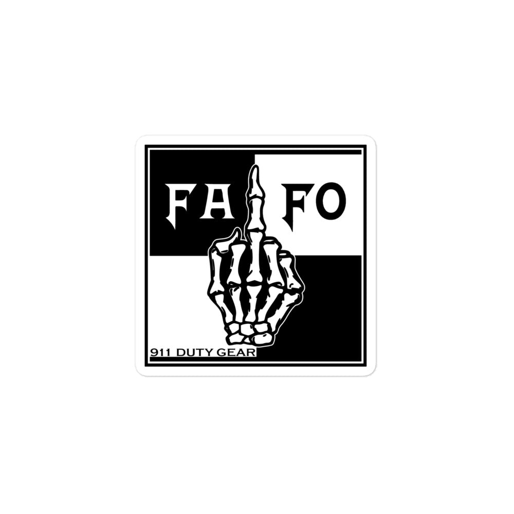 FAFO (F*ck Around and Find Out) Skeleton Finger Stickers