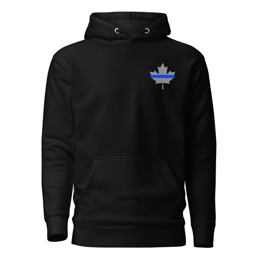 Thin Blue Line Maple Leaf Hoodie