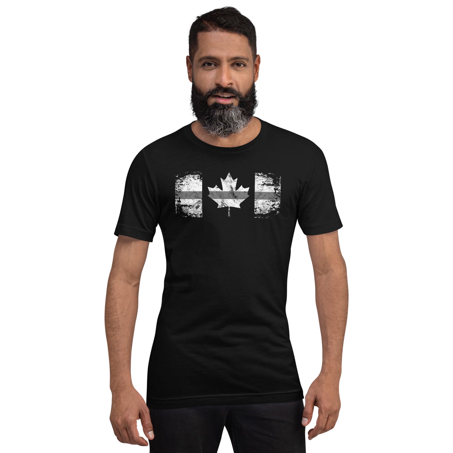 Thin Grey Line Distressed Canadian Flag T-shirt