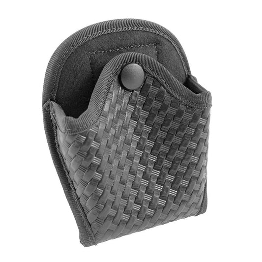 HANDCUFF CASE SINGLE with out flap SHERIFF style   "BASKETWEAVE"