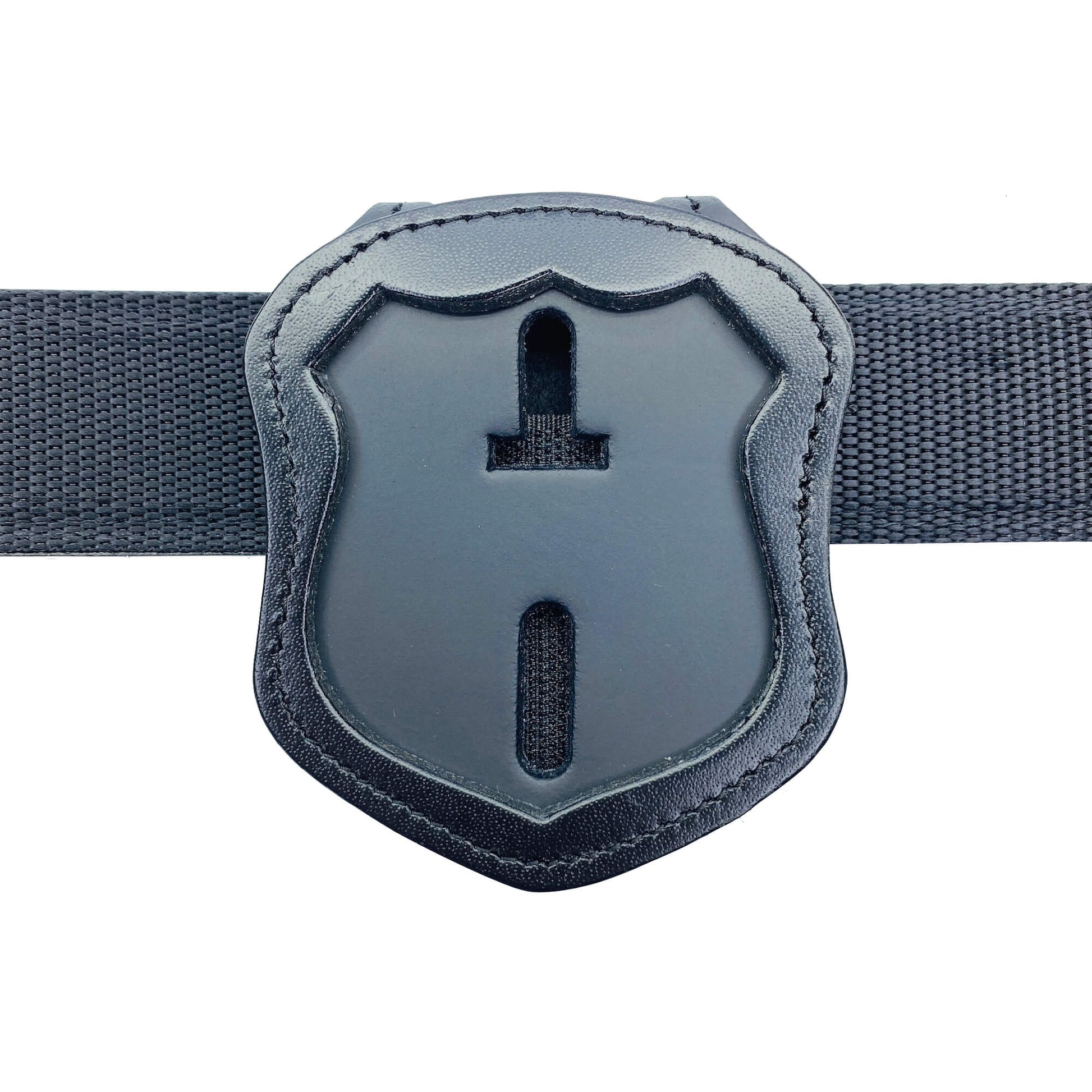 Recessed Belt Clip Badge holder with Pocket Chain & Imprint Style 716-PCI Canadian Federal Police -351