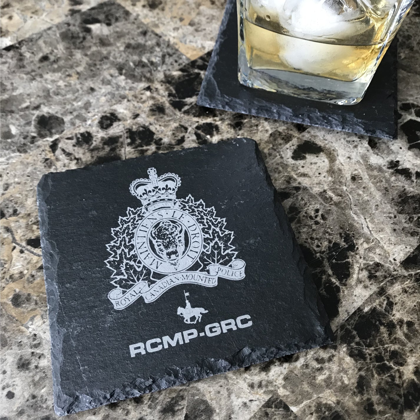 AHS Peace Officer Stone Slate Coasters – 911 Duty Gear Canada