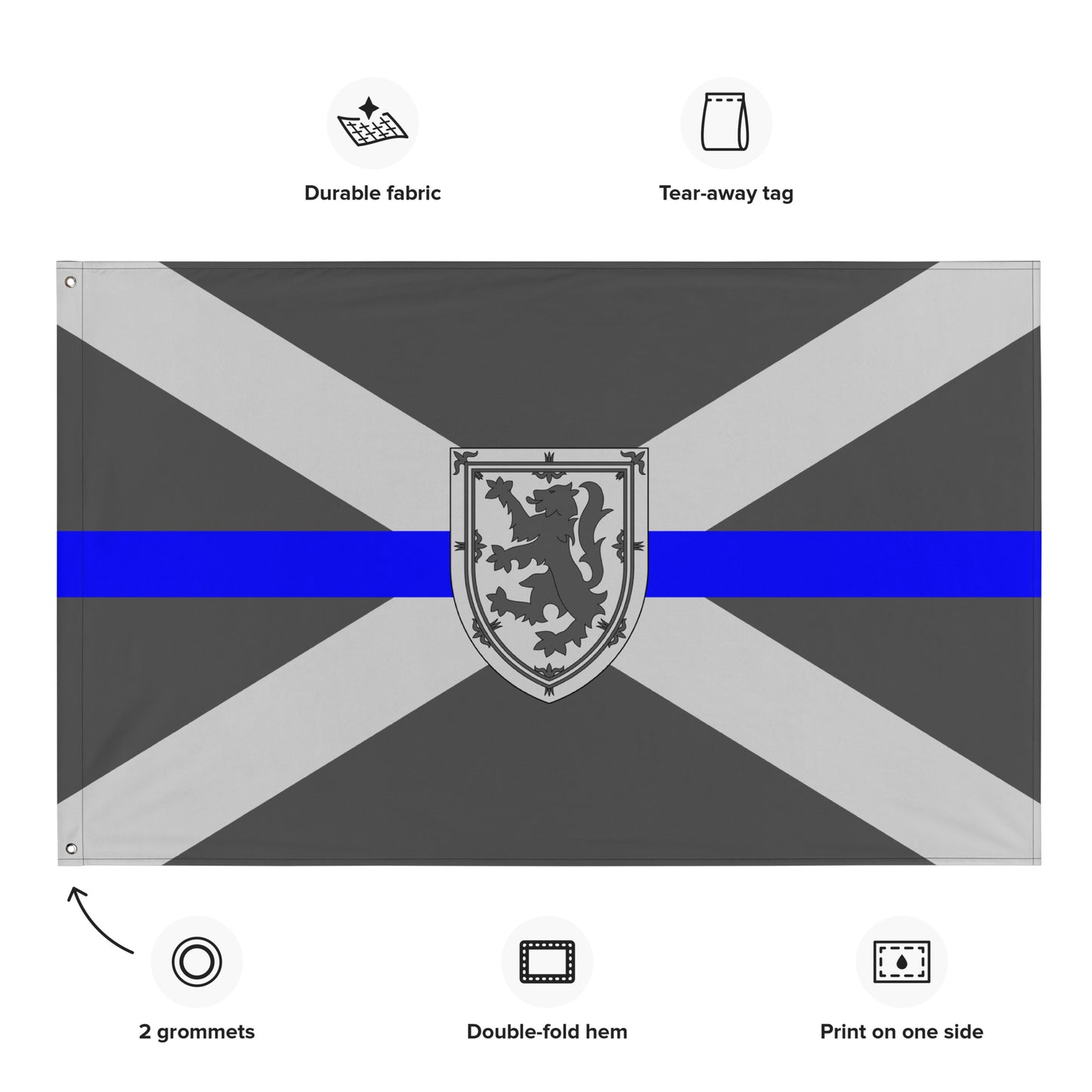 Subdued Nova Scotia Thin Blue Line Canada Wall Flag-911 Duty Gear Canada-911 Duty Gear Canada