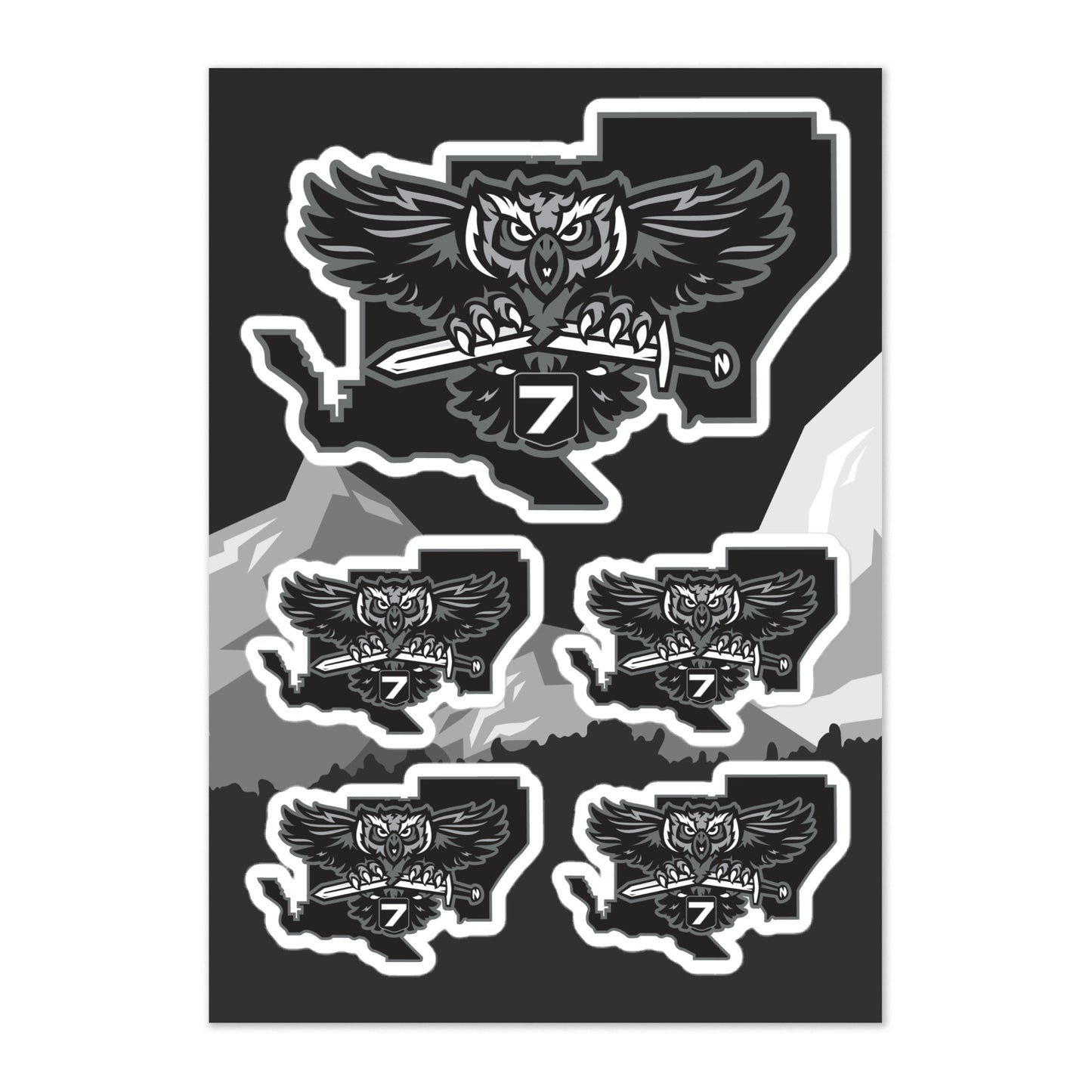 District 7 Logo Sticker sheet