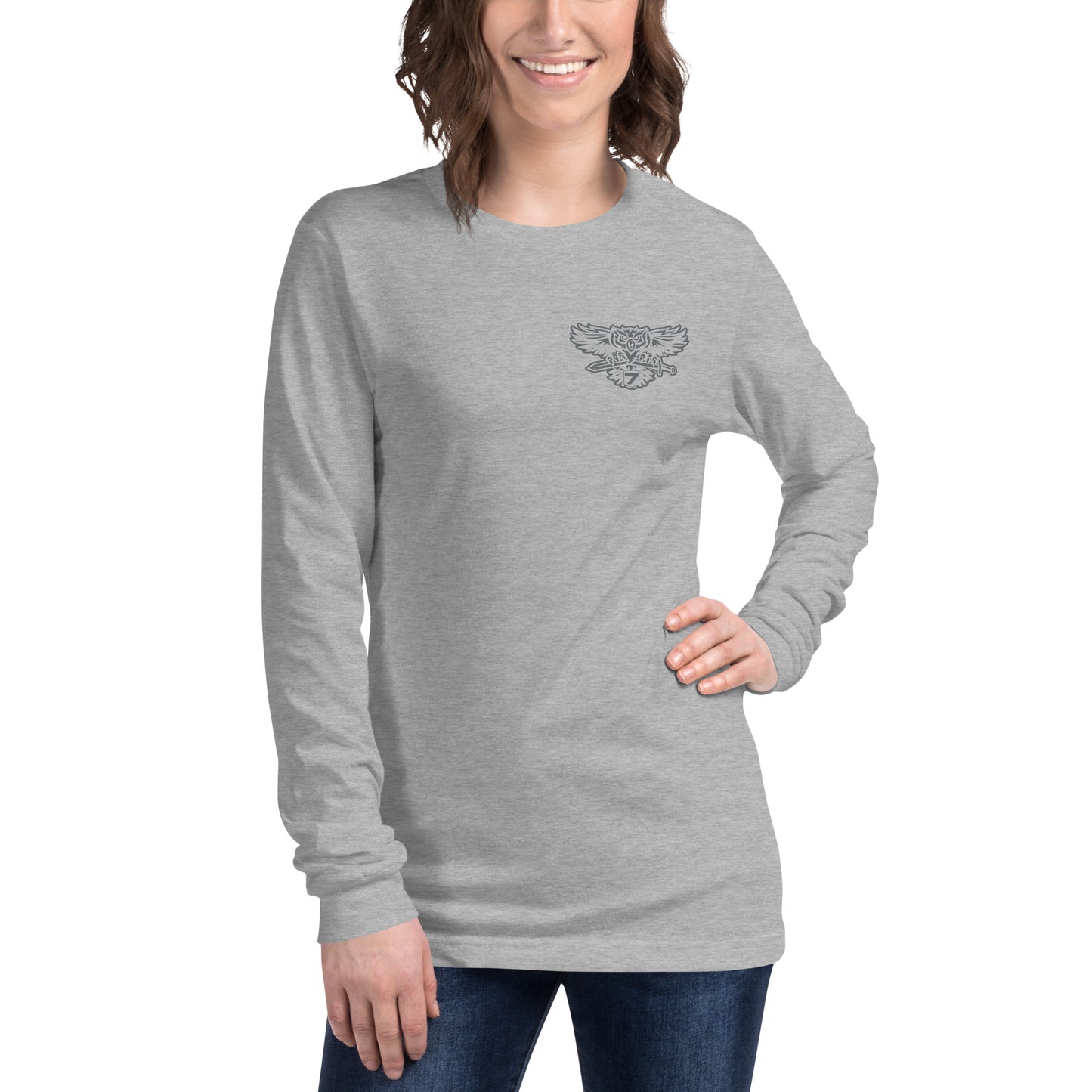 Bella & Canvas District 7 Front Logo Unisex Long Sleeve Tee