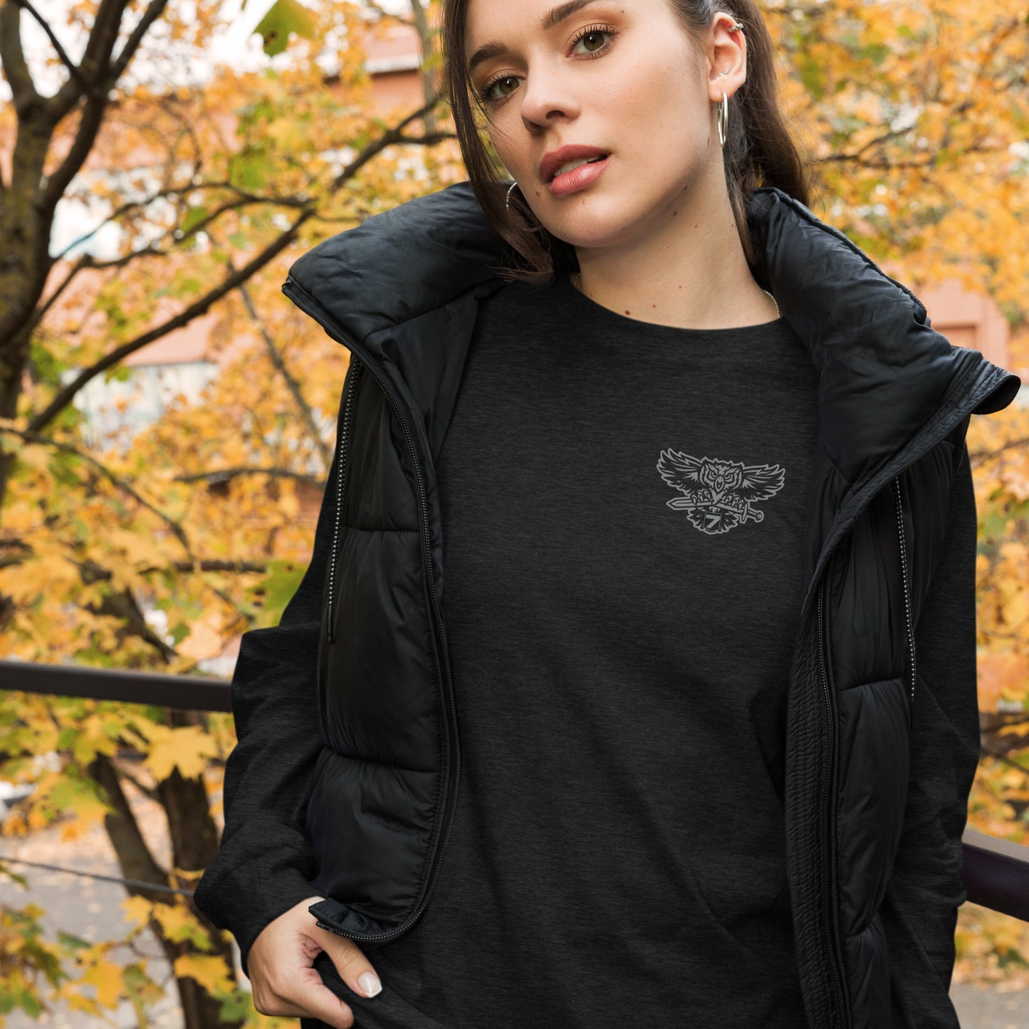Bella & Canvas District 7 Front Logo Unisex Long Sleeve Tee
