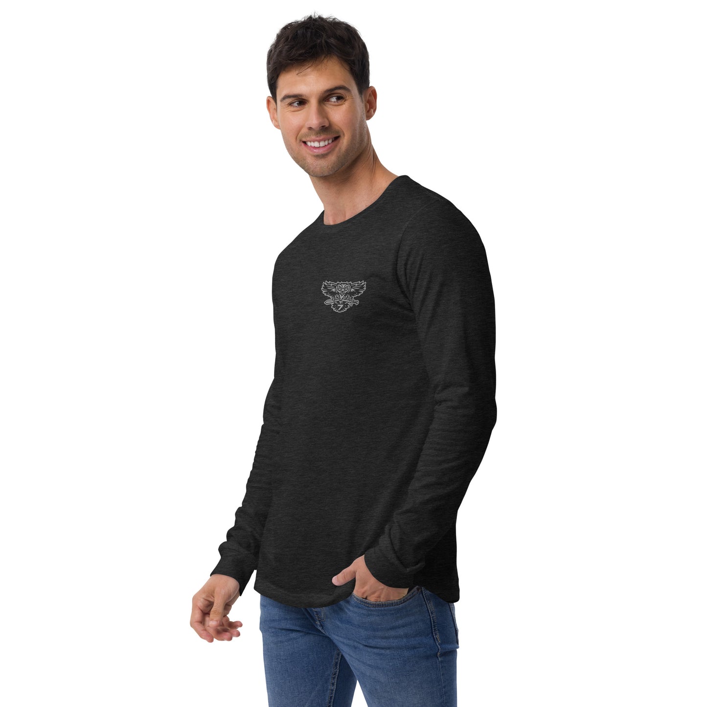 District 7 Front Logo Unisex Long Sleeve Tee