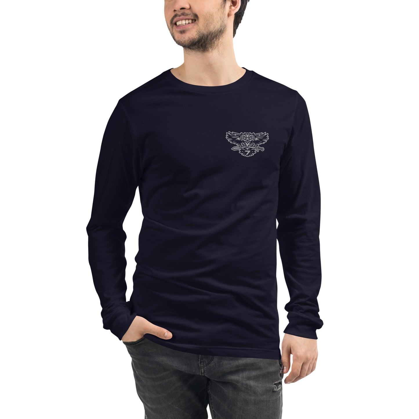 District 7 Front Logo Unisex Long Sleeve Tee