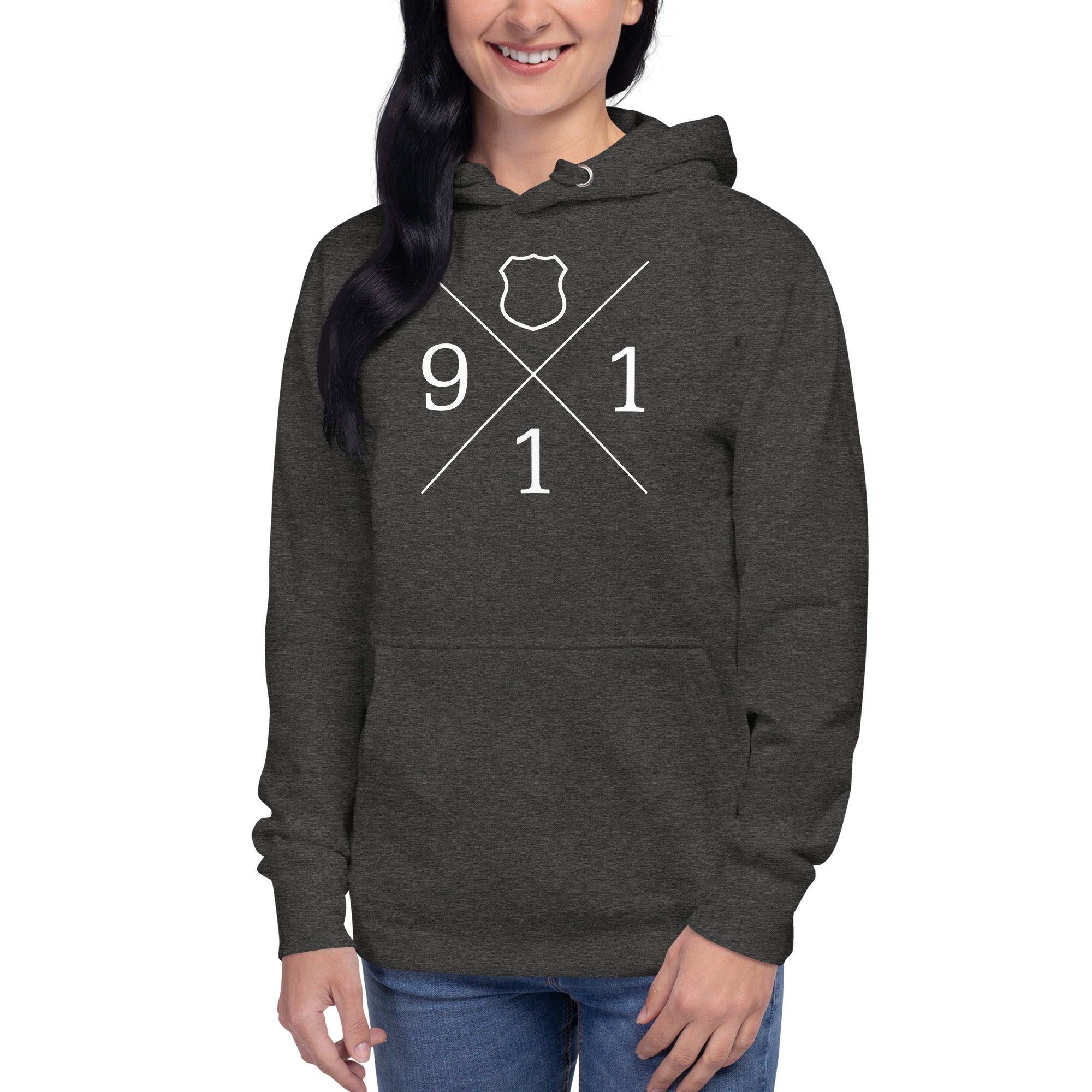 Police and Law Enforcement Badge 911 Unisex Hoodie – 911 Duty Gear 