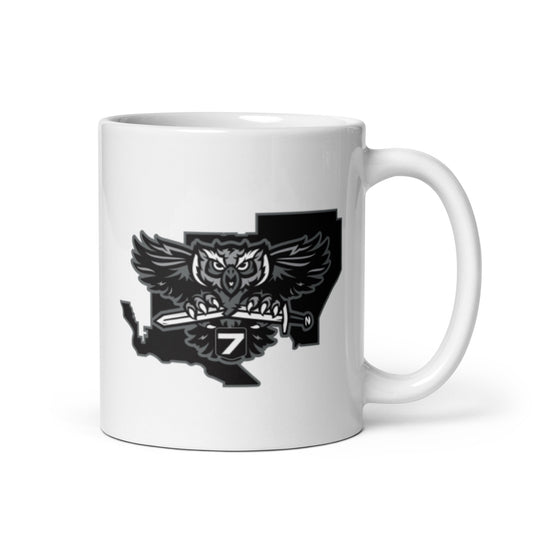 District 7 White glossy mug