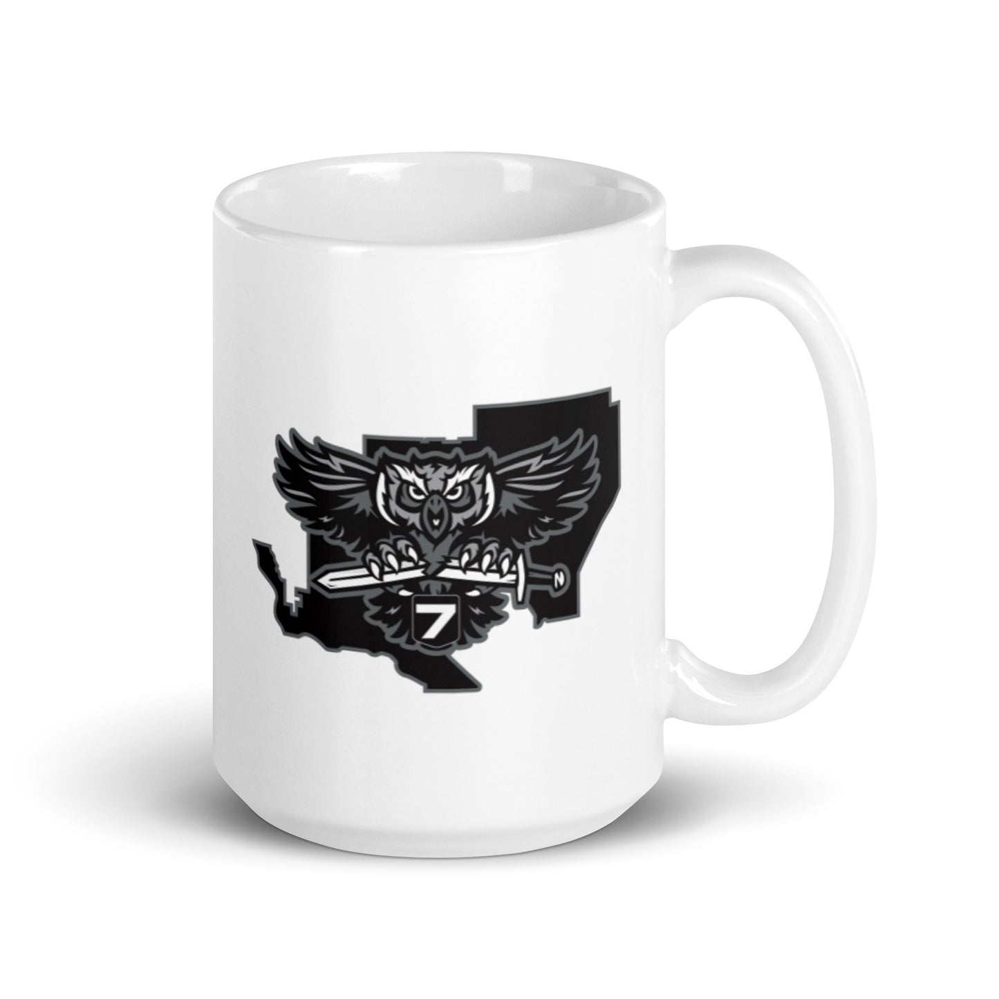 District 7 White glossy mug